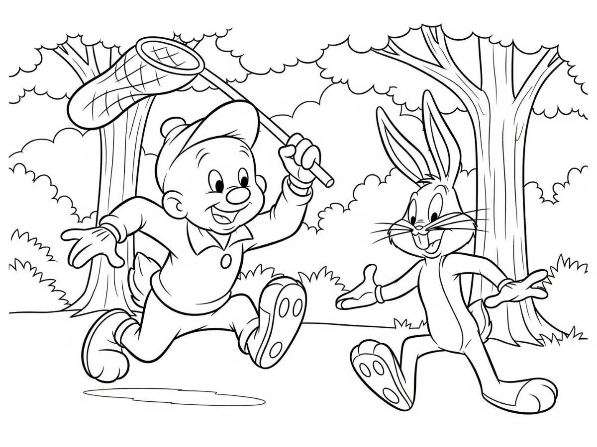coloriage Looney Tunes pour enfants a imprimer