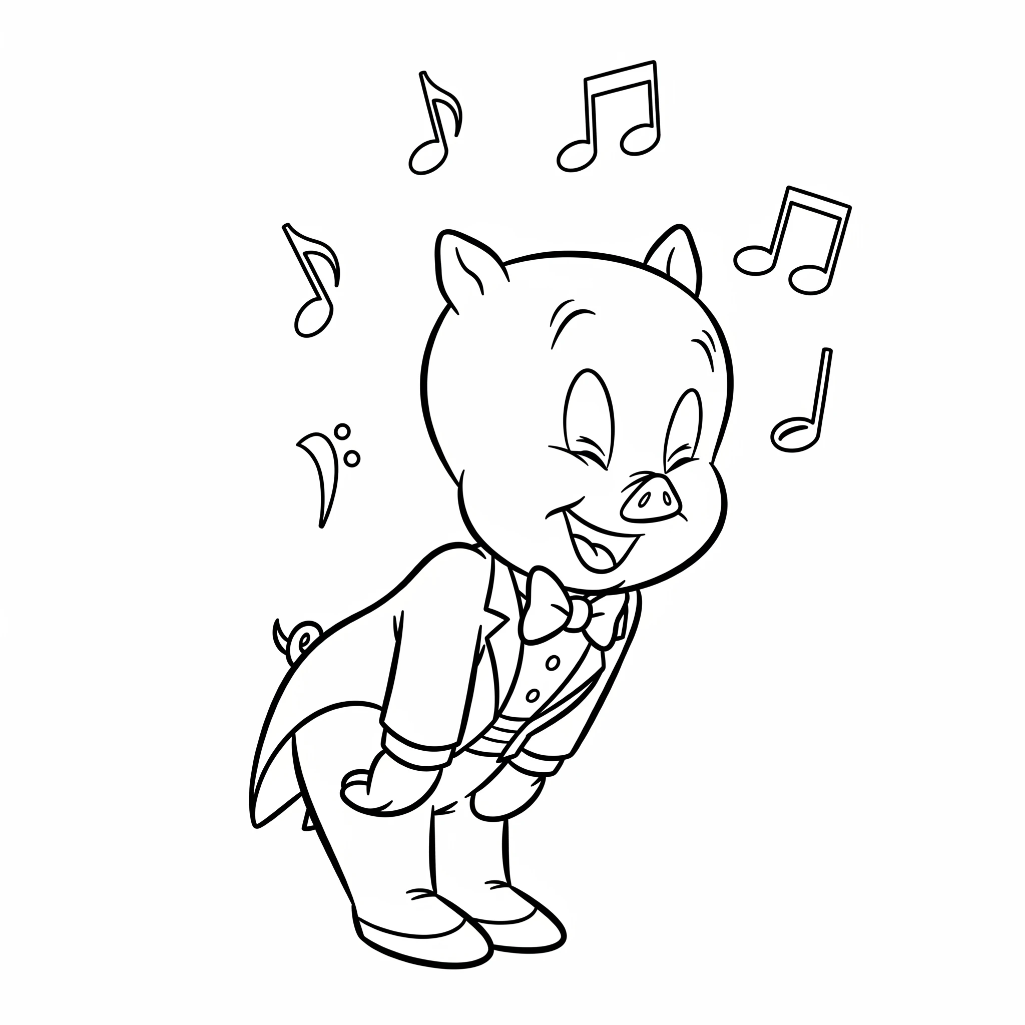 coloriage Looney Tunes à imprimer pour enfant de 4 ans 1
