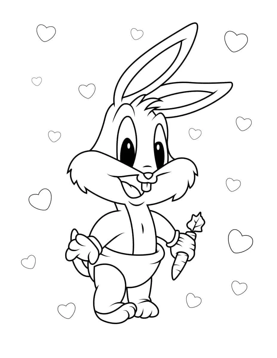 coloriage Looney Tunes à imprimer pour enfant de 4 ans