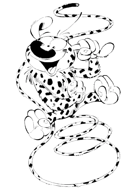 coloriage Marsupilami pour enfant de 8 ans