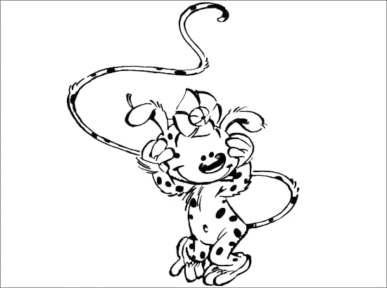 imprimer coloriage Marsupilami