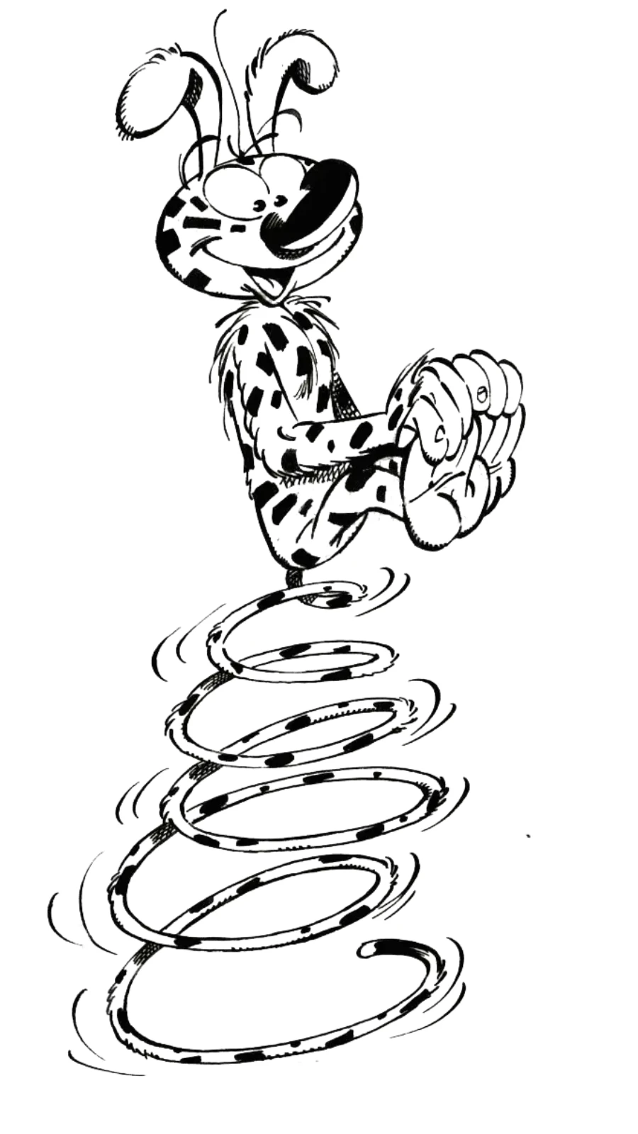 coloriage Marsupilami et decoupage a imprimer gratuit