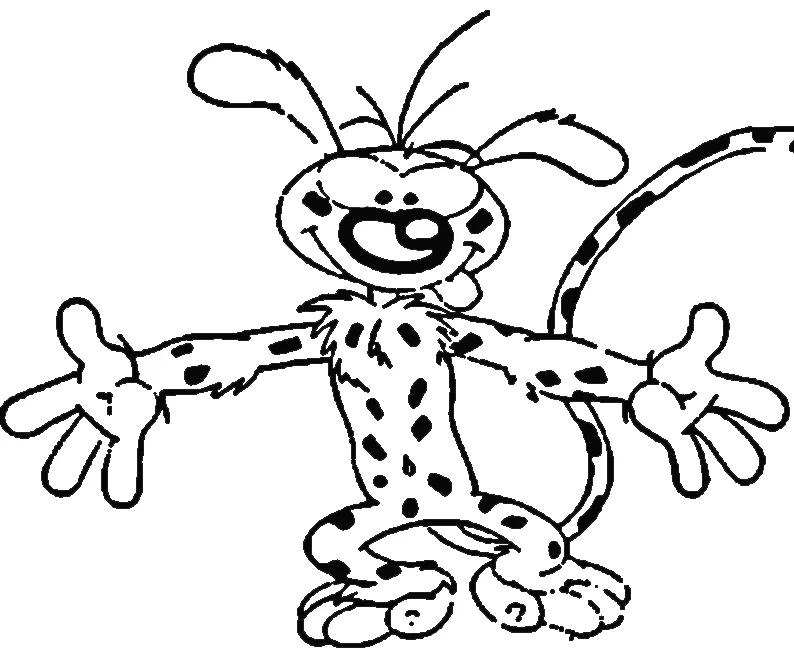 coloriage Marsupilami pour enfant de 3 ans