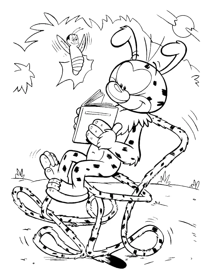coloriage Marsupilami a imprimer pour enfant de 4 ans