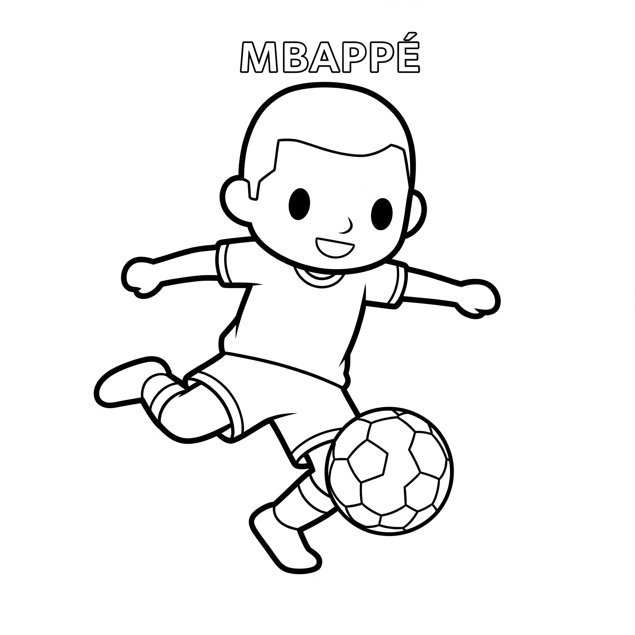 coloriage Mbappé à imprimer pdf gratuit