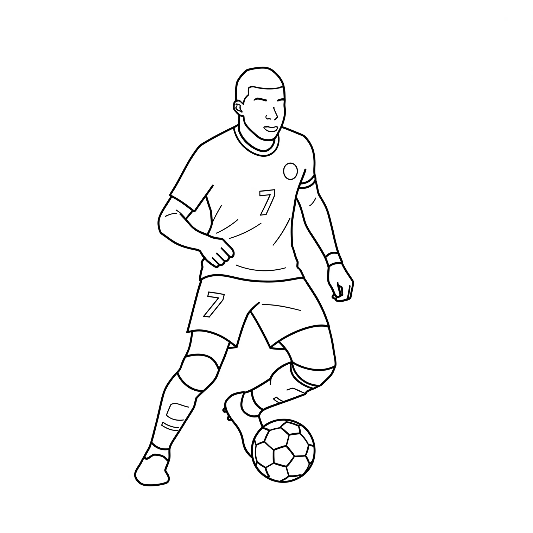 coloriage Mbappé à imprimer gratuit