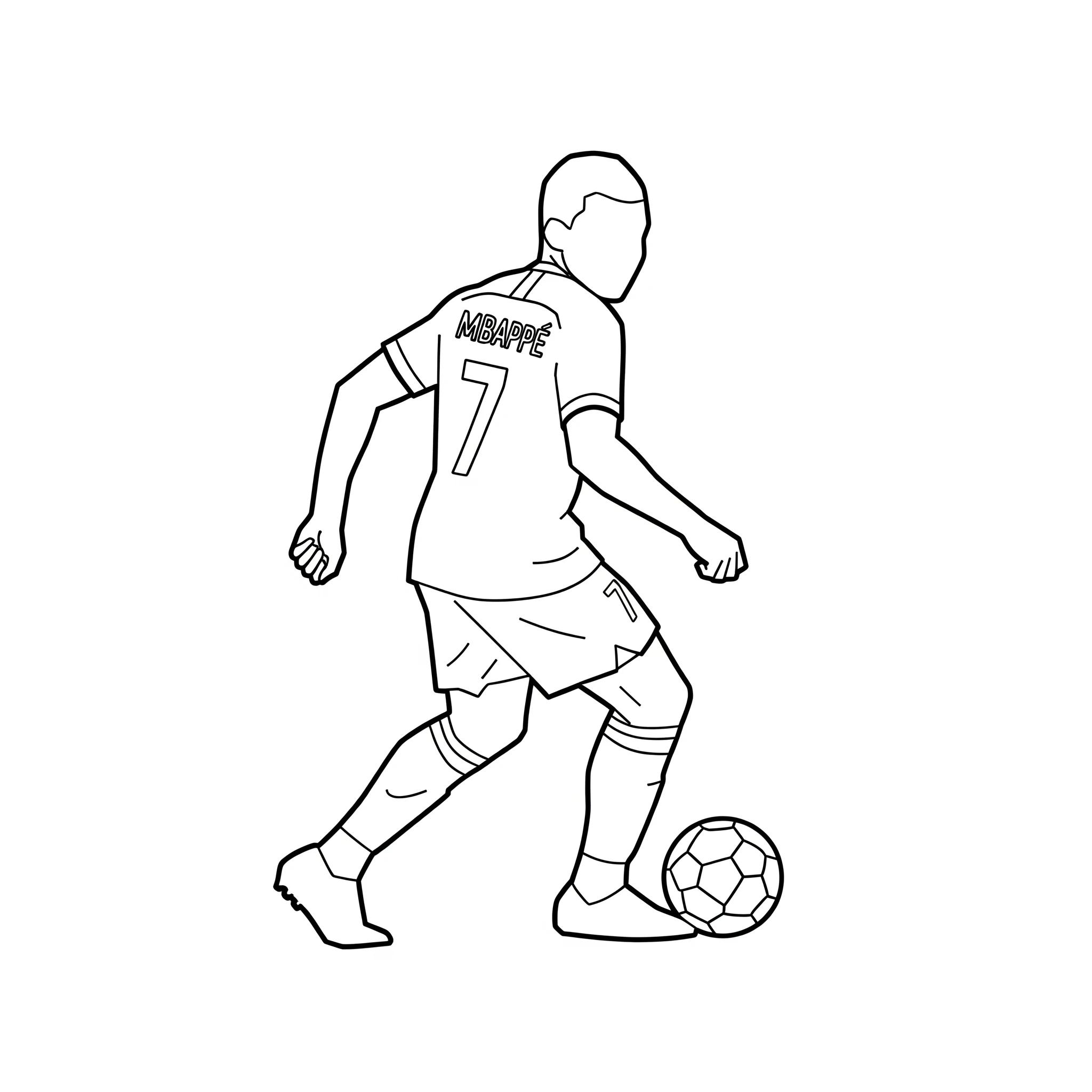 coloriage Mbappé à imprimer pdf