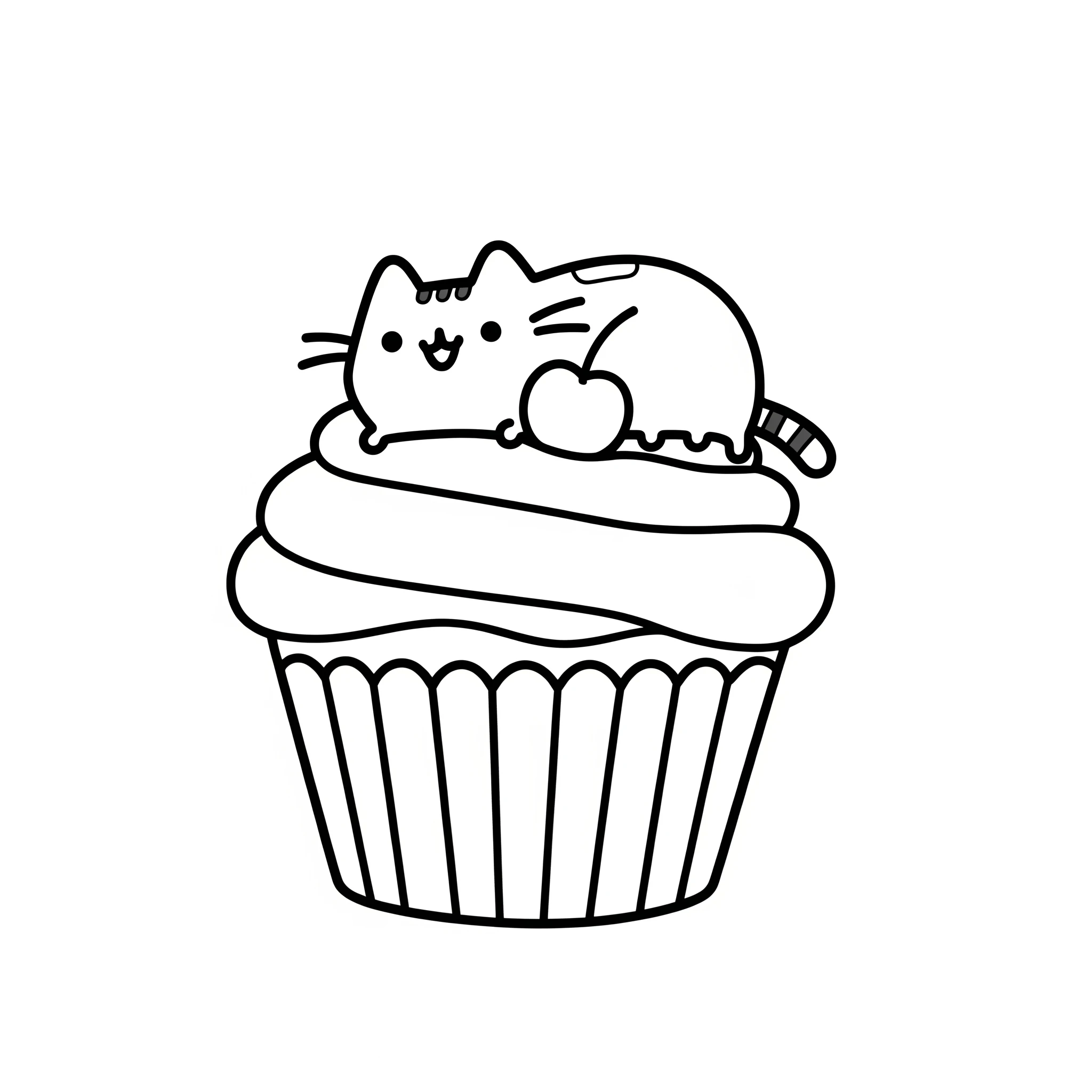 coloriage Pusheen pour enfant de 7 ans