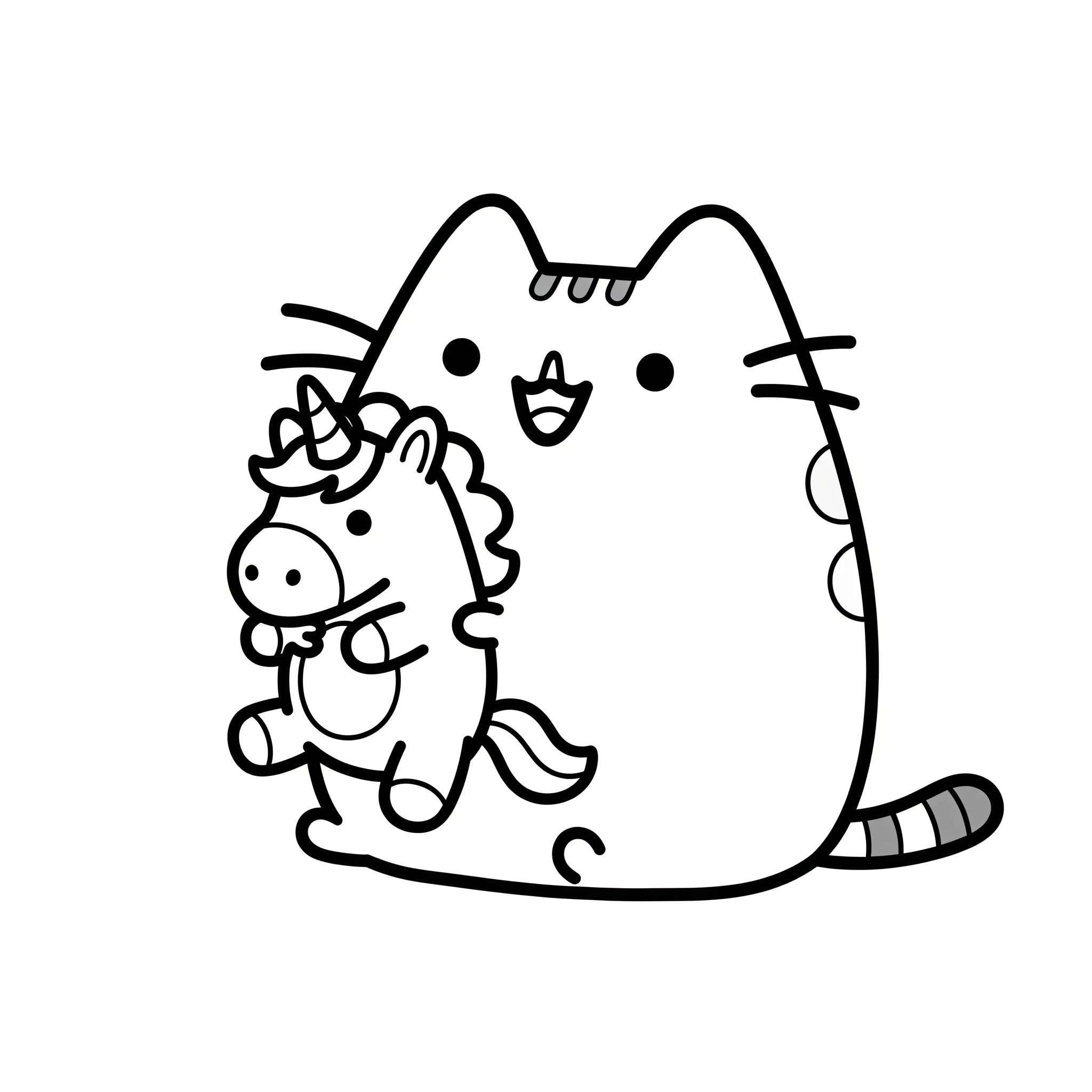 coloriage Pusheen a imprimer gratuitement