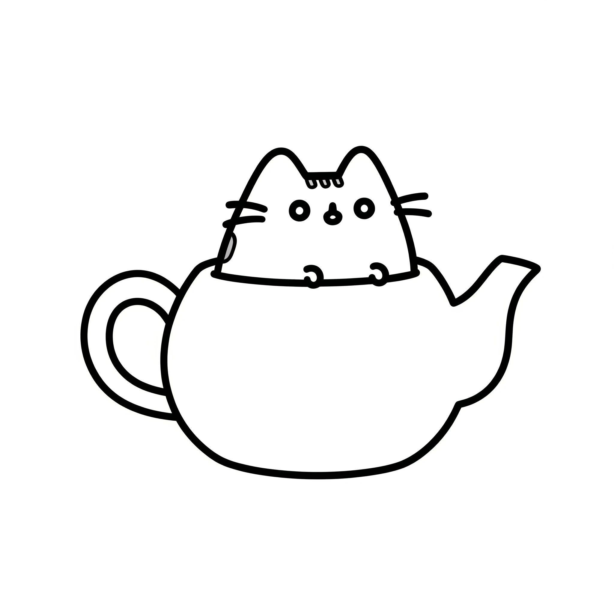 coloriage Pusheen pour enfant de 5 ans
