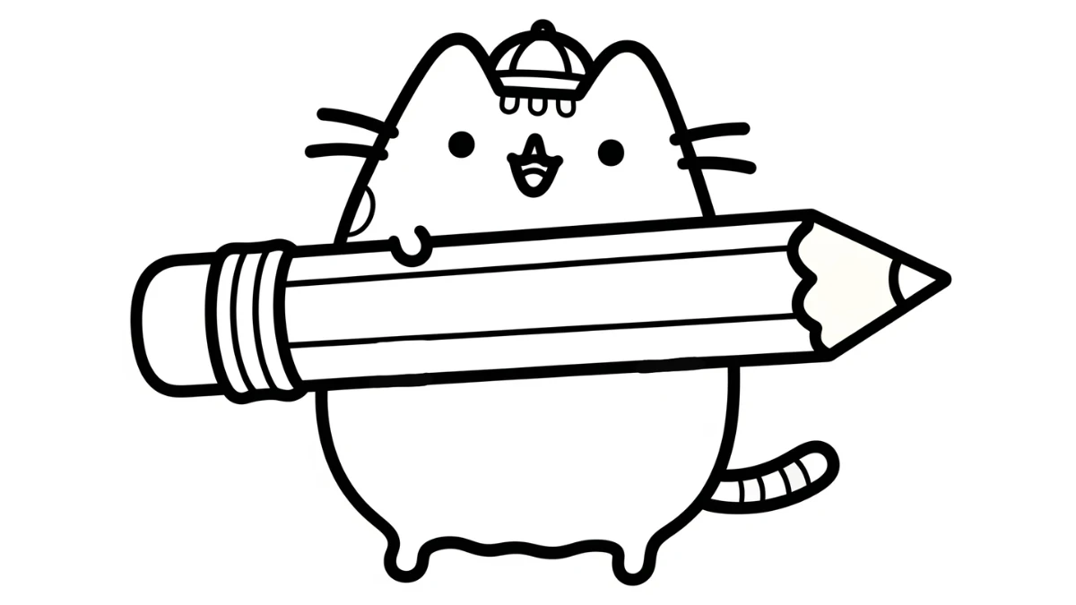 coloriage Pusheen a colorier en ligne gratuitement