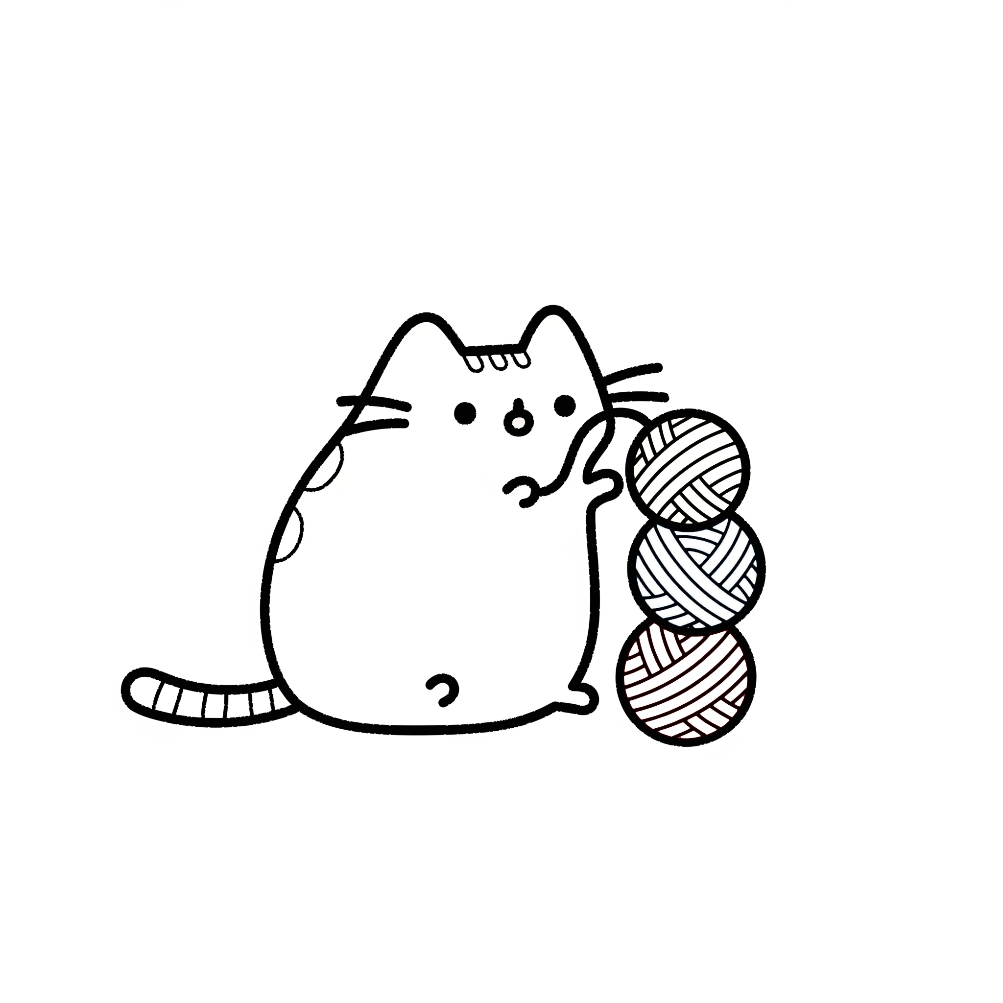 coloriage Pusheen à imprimer pour enfant de 7 ans