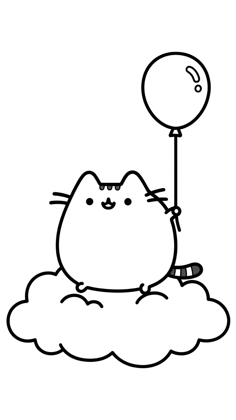 coloriage Pusheen pour bebe a imprimer