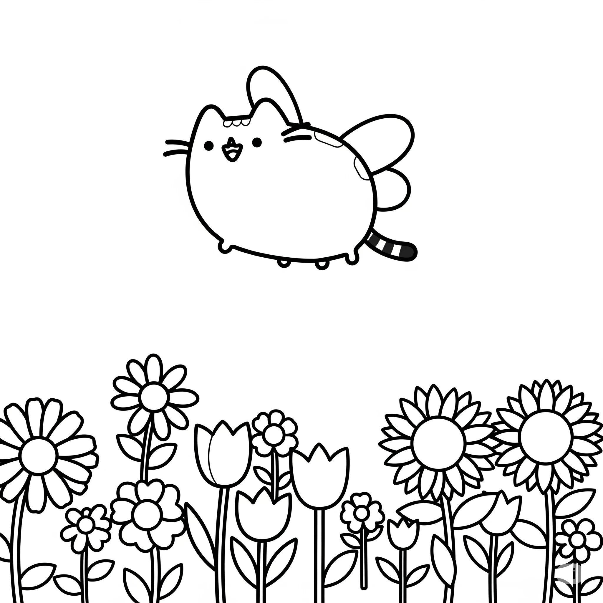 coloriage Pusheen pour enfants à télécharger