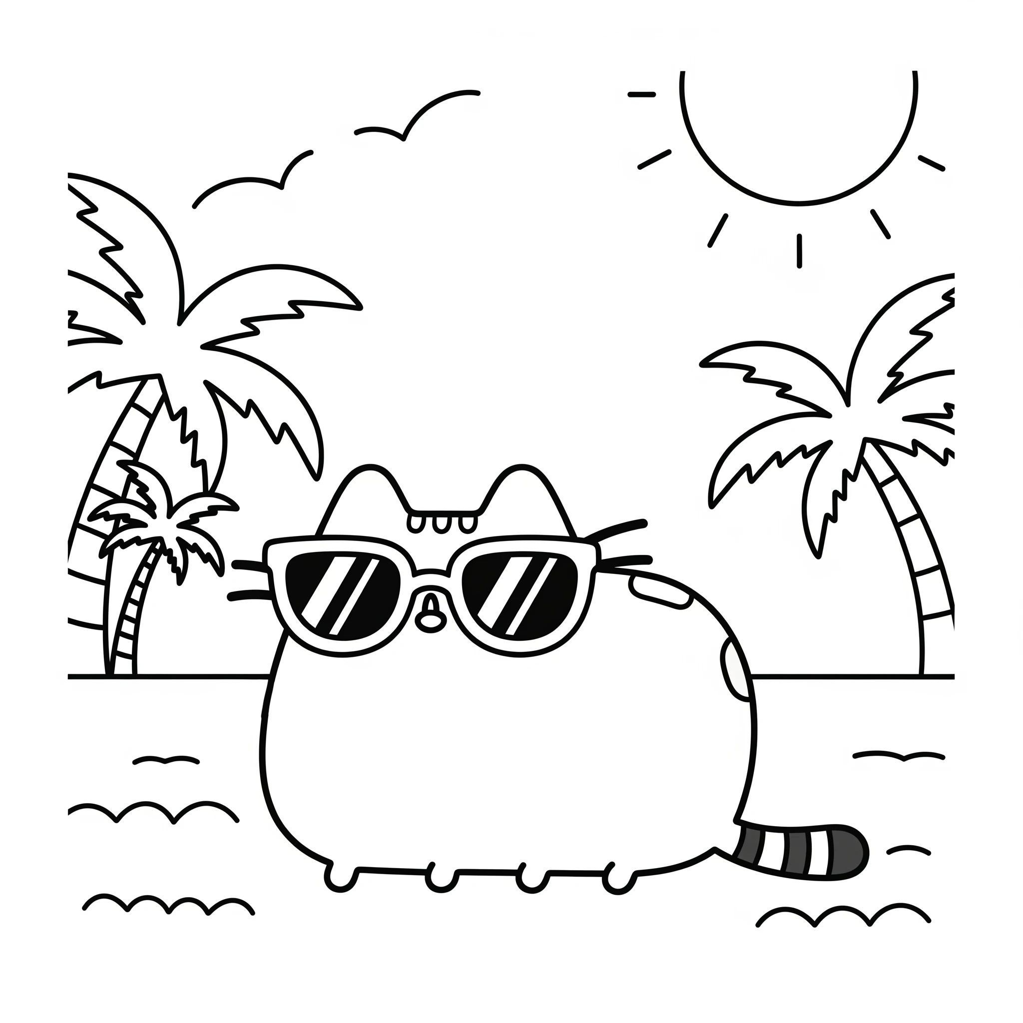 coloriage Pusheen pour enfants a imprimer gratuit