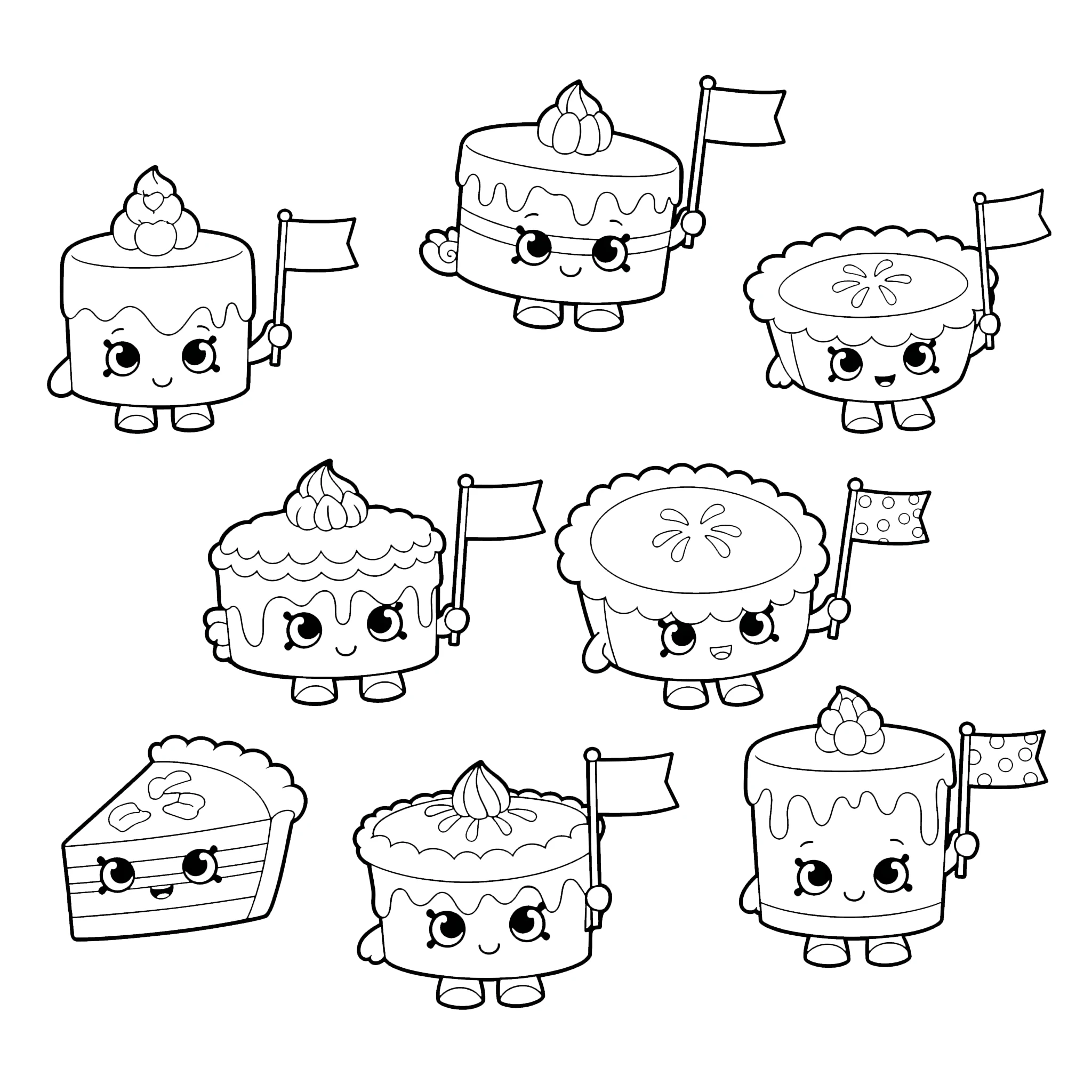 coloriage Shopkins à imprimer kawaii 1