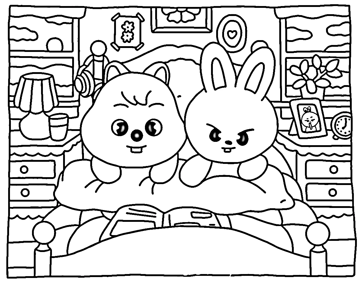 coloriage Skzoo a imprimer pour enfant de 4 ans