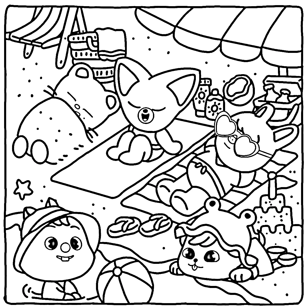 coloriage Skzoo pour enfant de 5 ans
