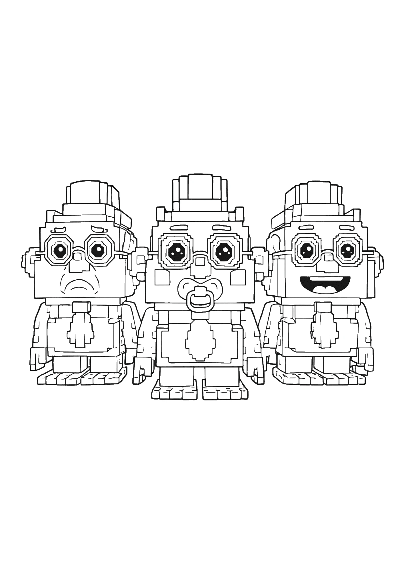 coloriage Steal a Brainrot à imprimer pour enfant de 2 ans