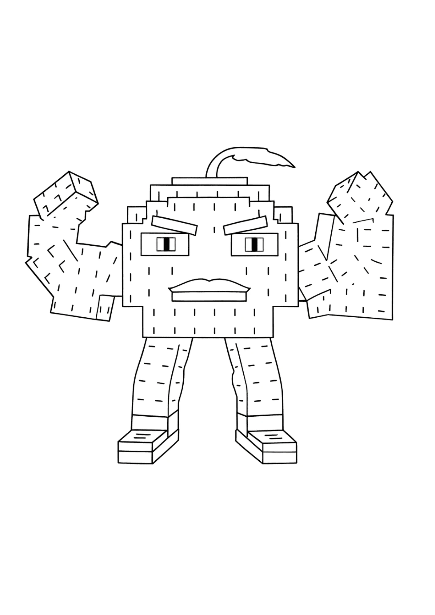 coloriage Steal a Brainrot à imprimer kawaii
