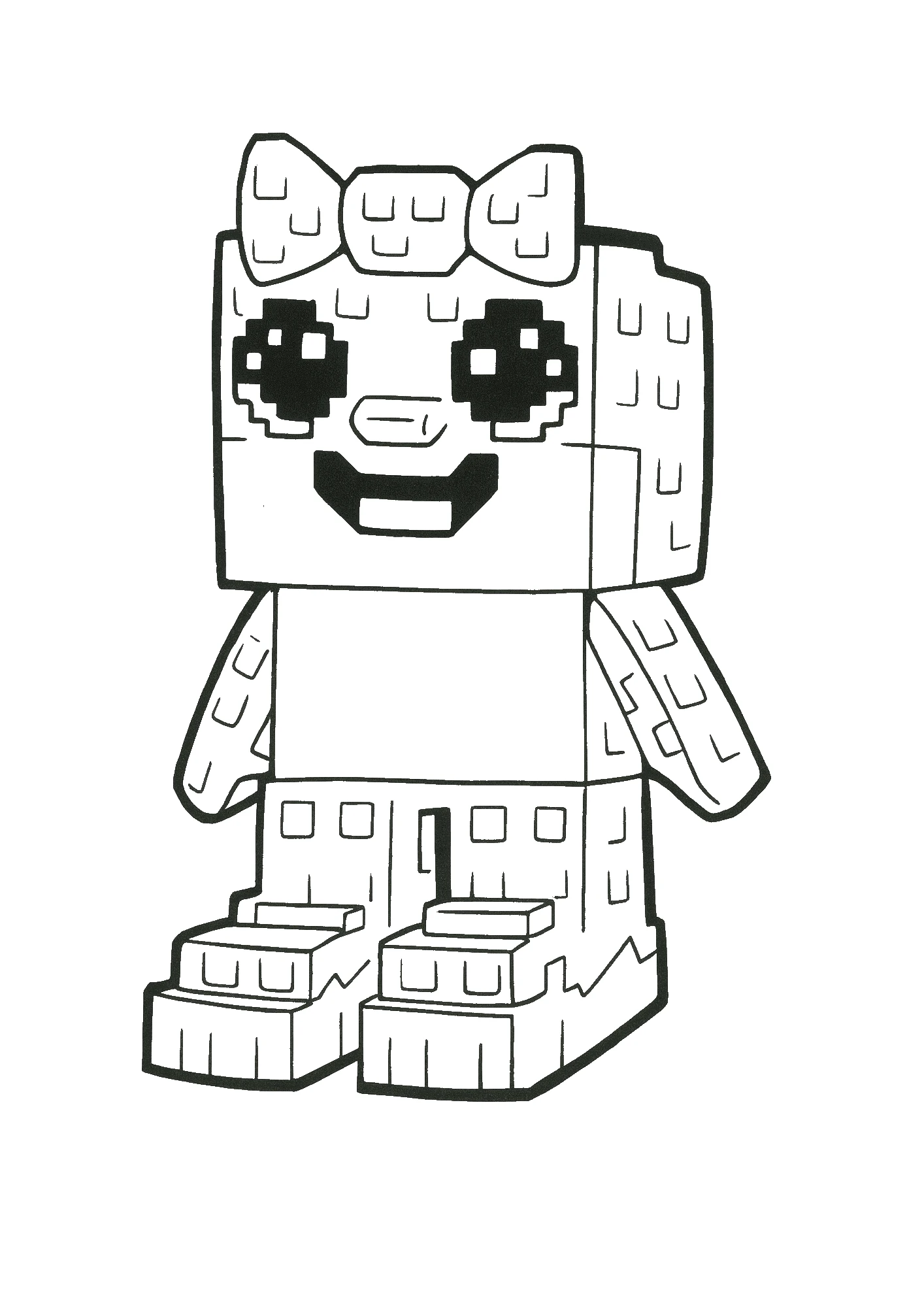 coloriage Steal a Brainrot pour enfant de 2 ans