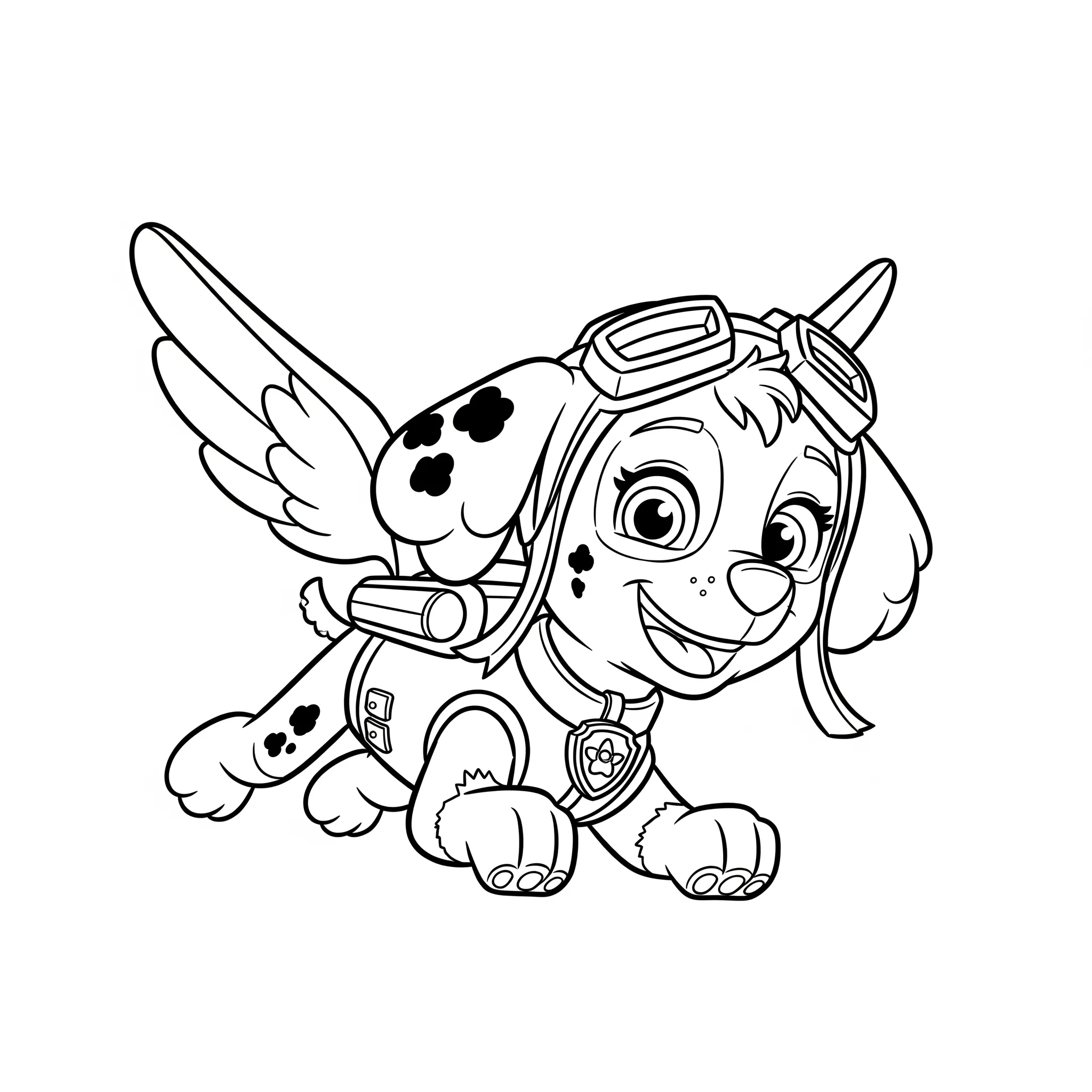 coloriage Stella l’as du ciel et découpage à imprimer