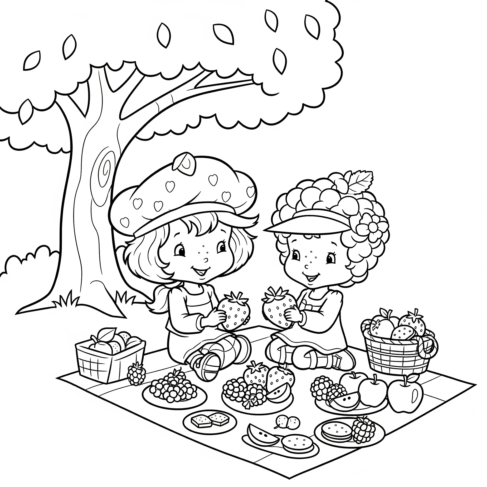 coloriage Strawberry Shortcake pour enfant de à imprimer