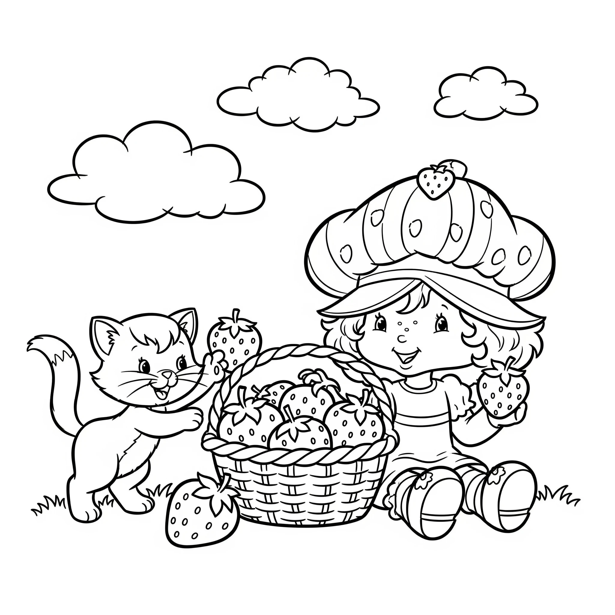 coloriage Strawberry Shortcake gratuit