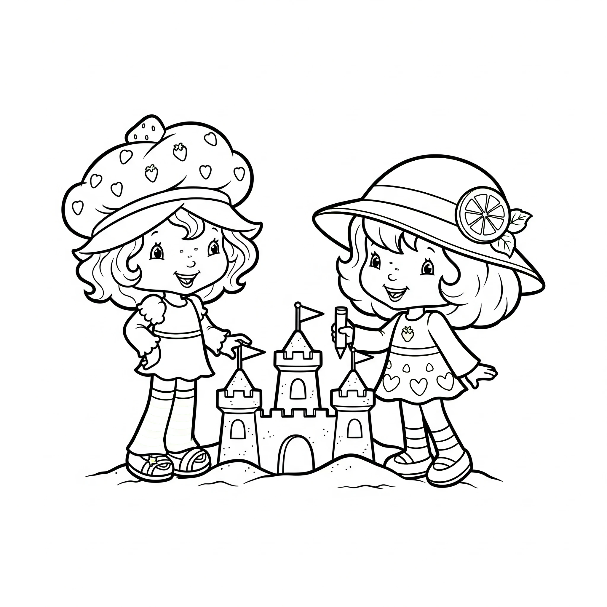 coloriage Strawberry Shortcake et apprentissage