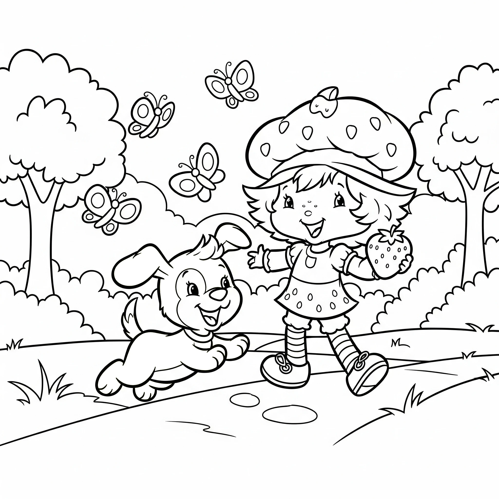 imprimer coloriage Strawberry Shortcake gratuit