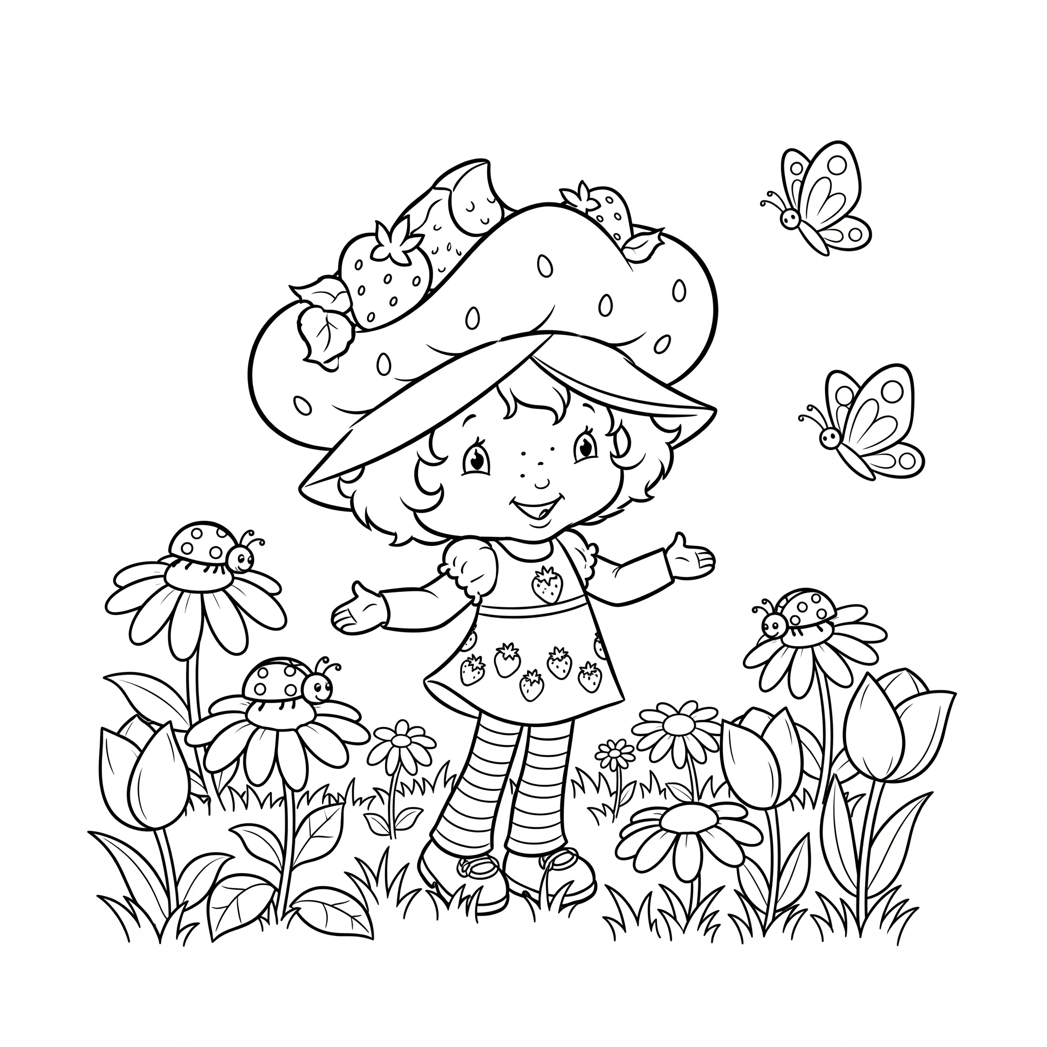 coloriage Strawberry Shortcake pour enfant