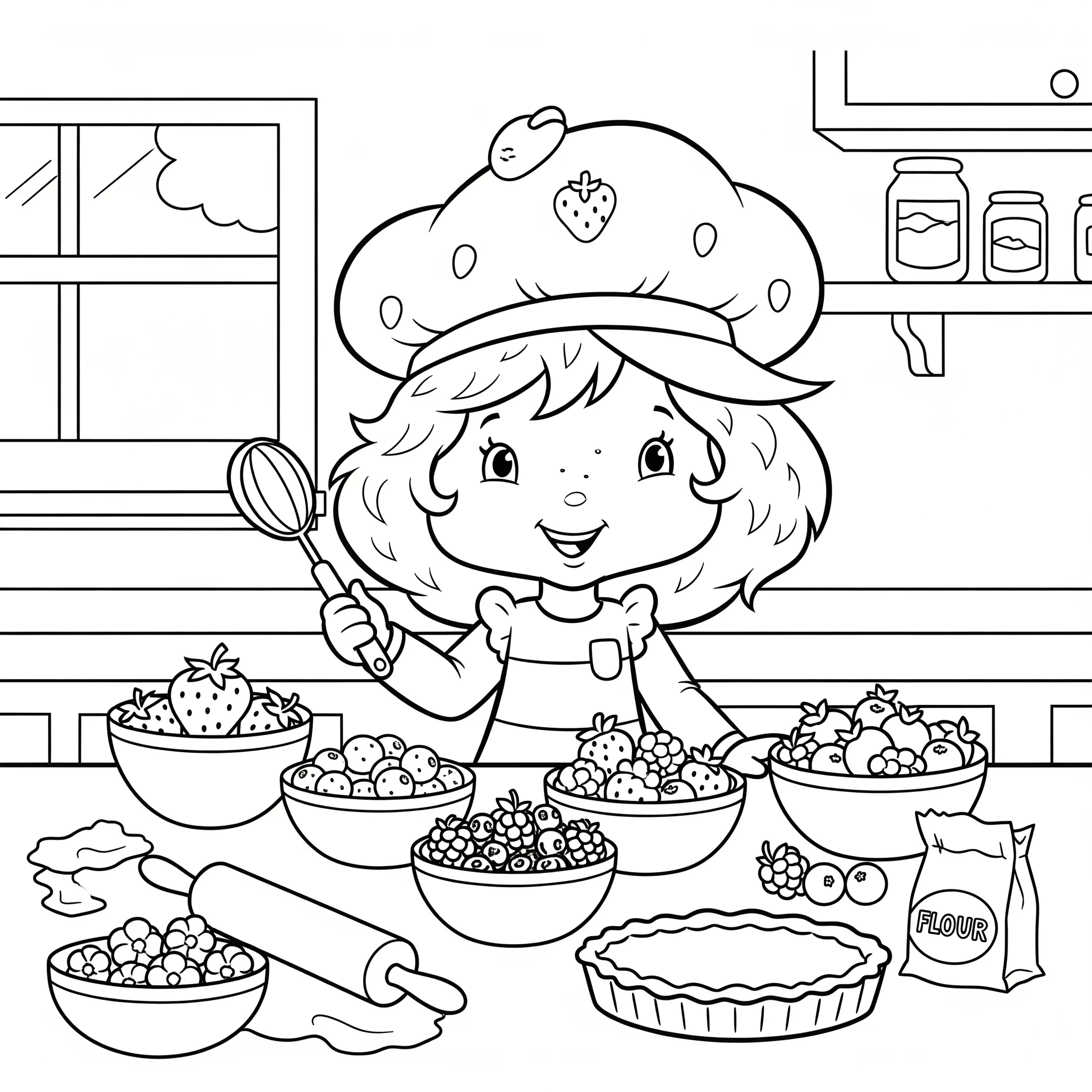 image de coloriage Strawberry Shortcake pour enfant