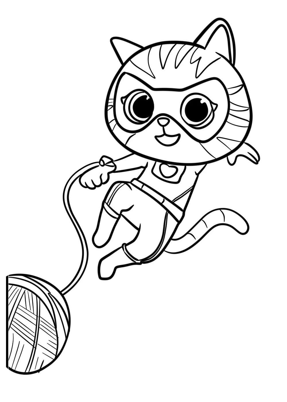 coloriage Superkitties à imprimer pour enfant de 6 ans
