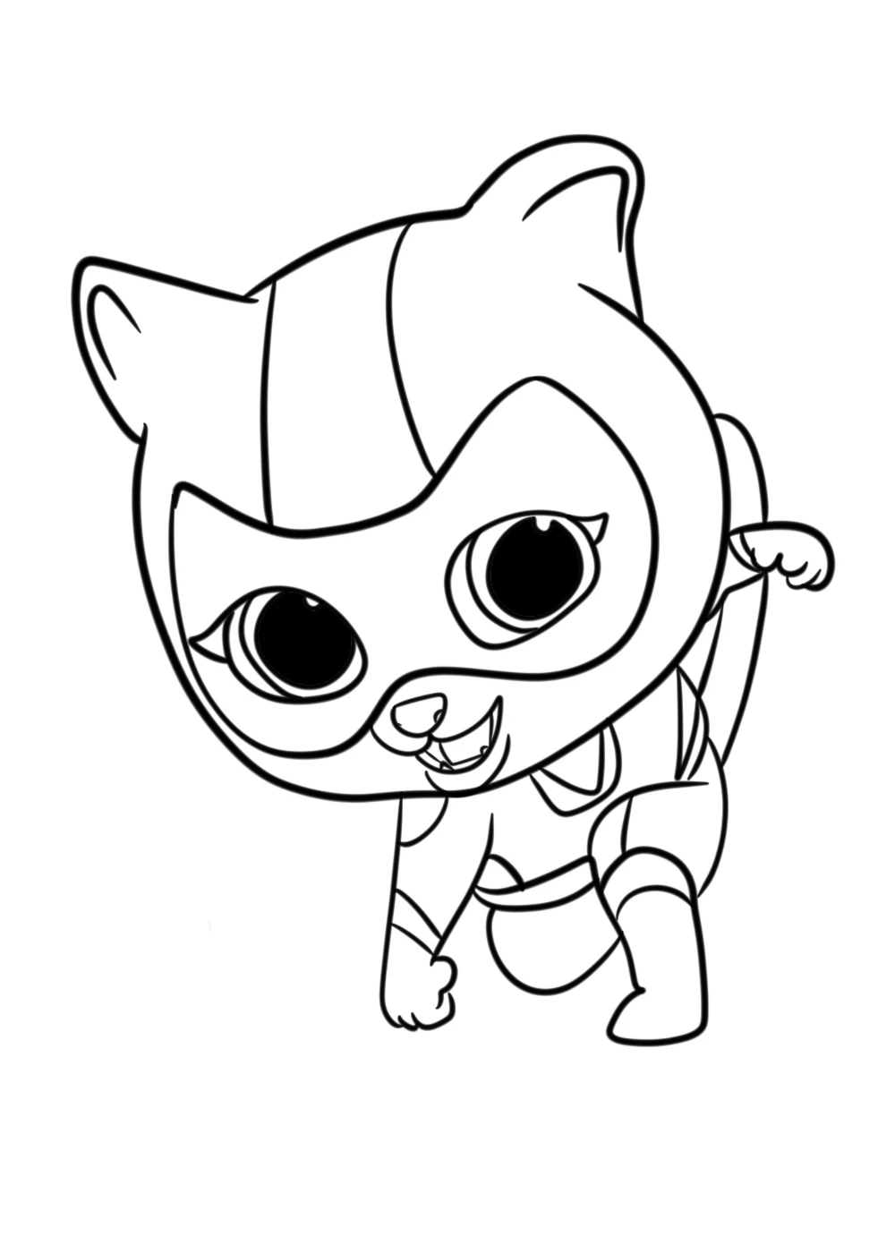 coloriage Superkitties à imprimer pour enfant de 4 ans