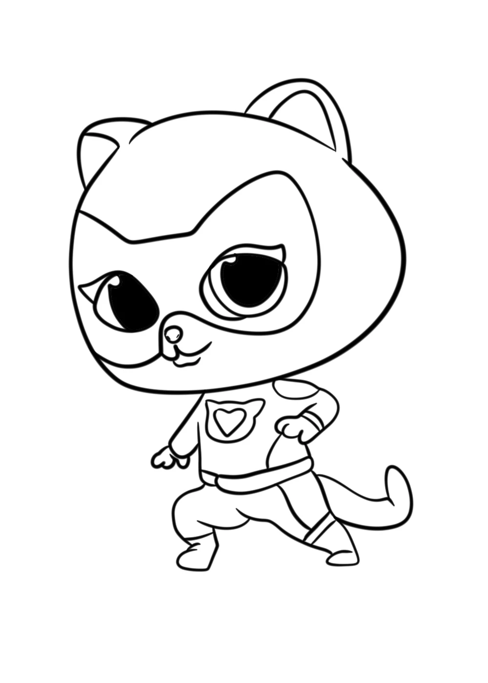 coloriage Superkitties à imprimer pour enfant de 10 ans