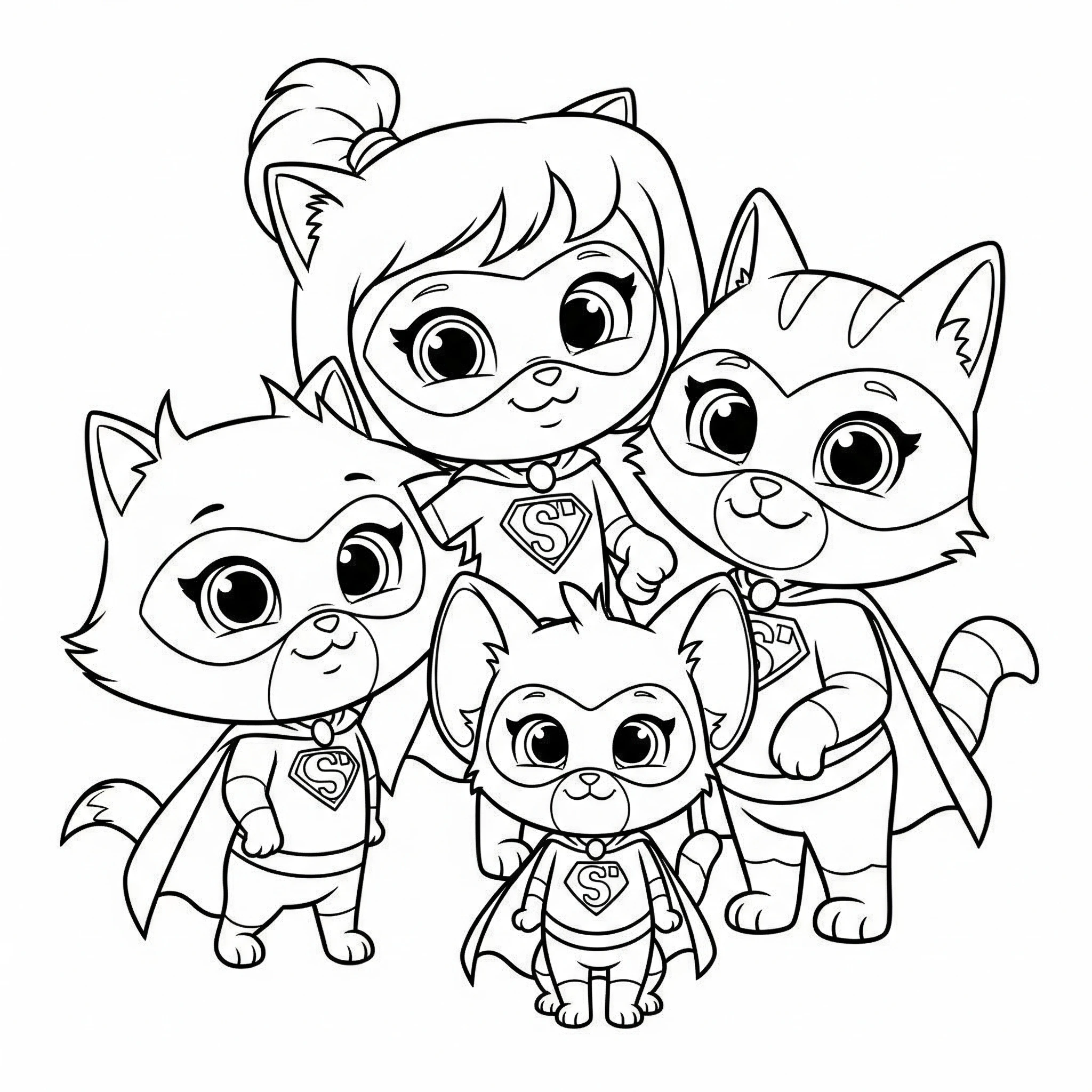 coloriage Superkitties gratuit pour enfants