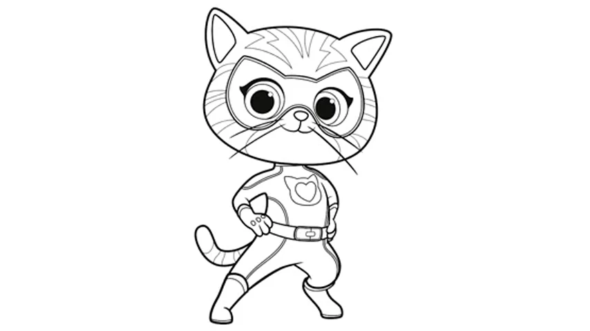 coloriage Superkitties à imprimer pdf gratuit