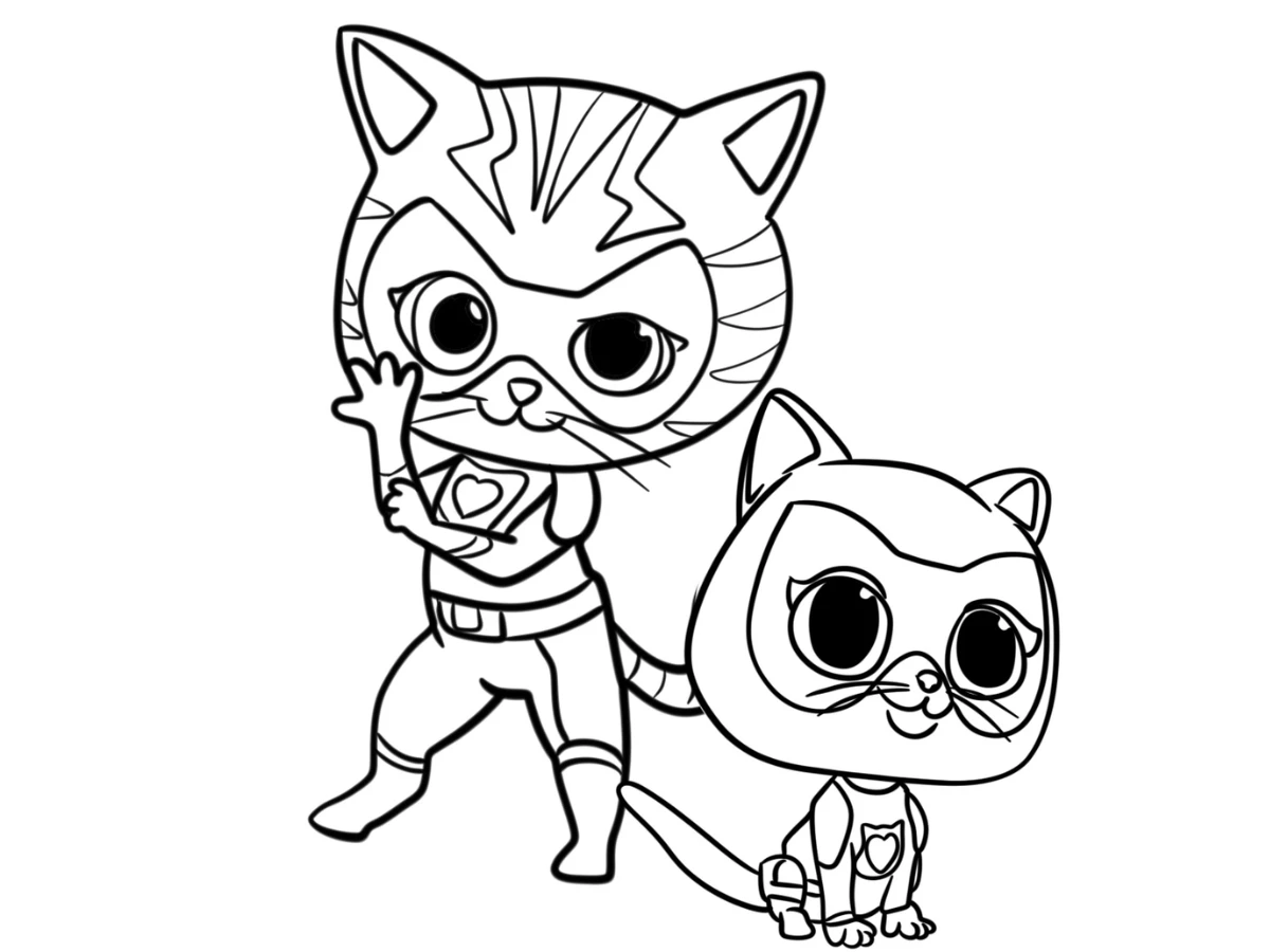 coloriage Superkitties gratuit en ligne