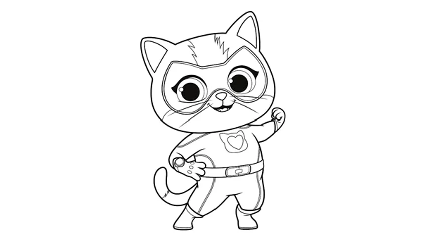 coloriage Superkitties pour enfants à télécharger