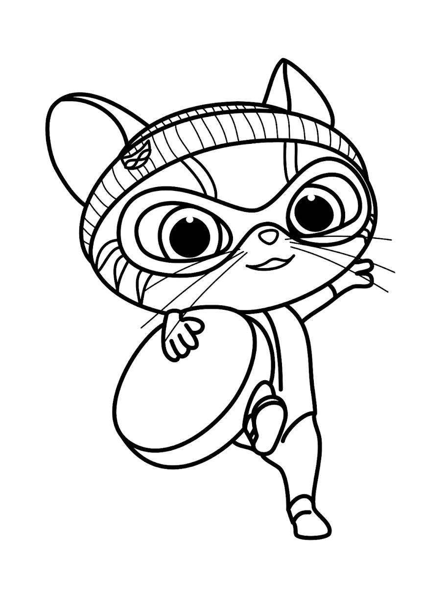coloriage Superkitties pour enfants à imprimer