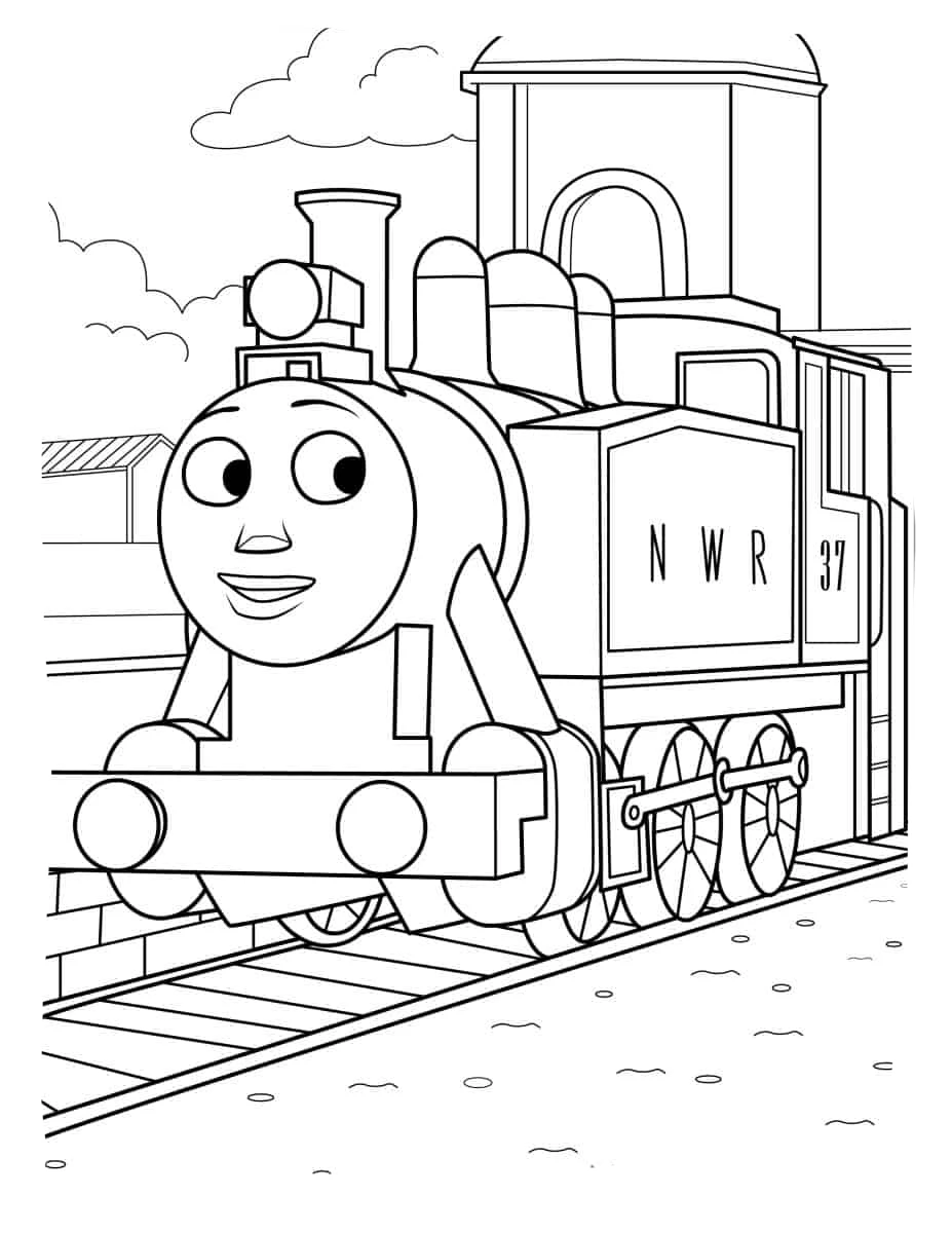 coloriage Thomas et Ses Amis et decoupage
