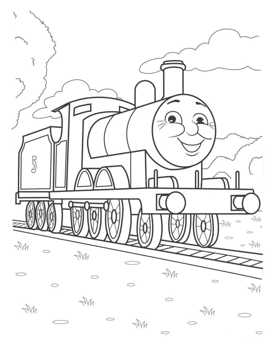coloriage Thomas et Ses Amis a imprimer pour enfant de 4 ans