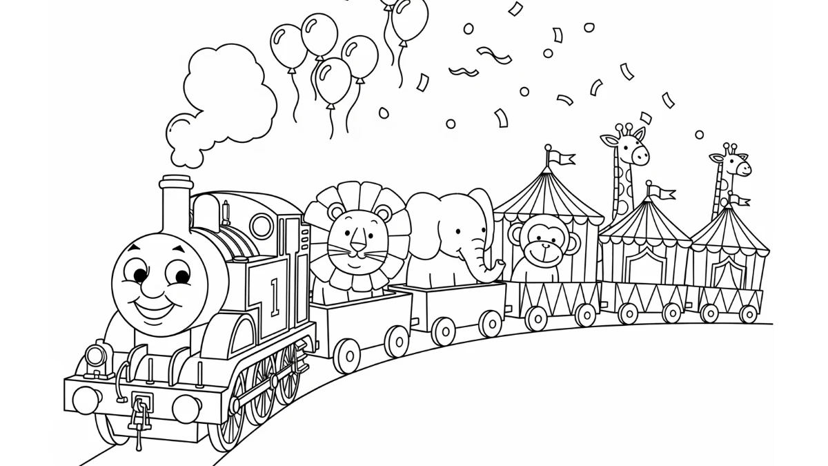 coloriage Thomas et Ses Amis à imprimer pour enfant de 4 ans