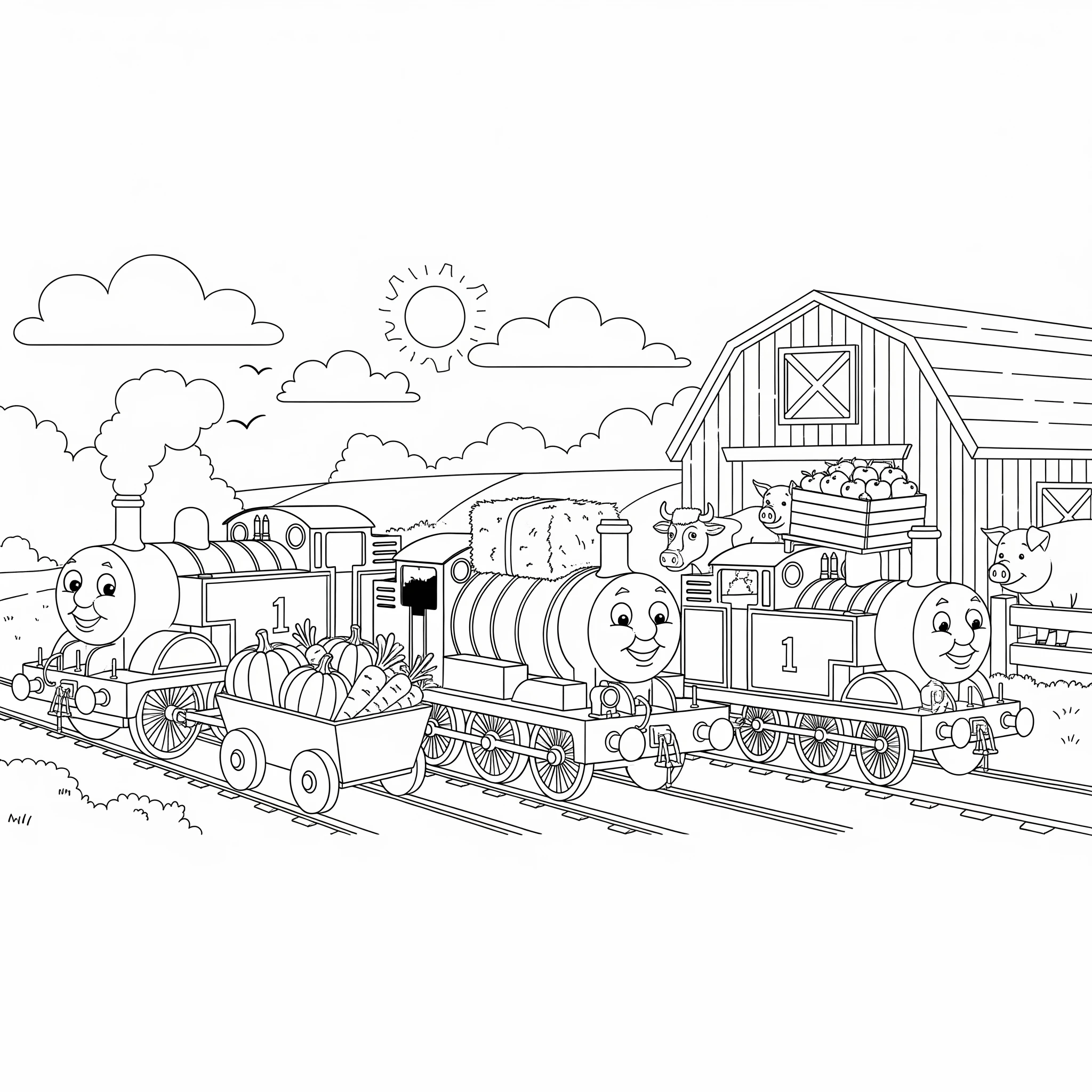 a imprimer coloriage Thomas et Ses Amis gratuit