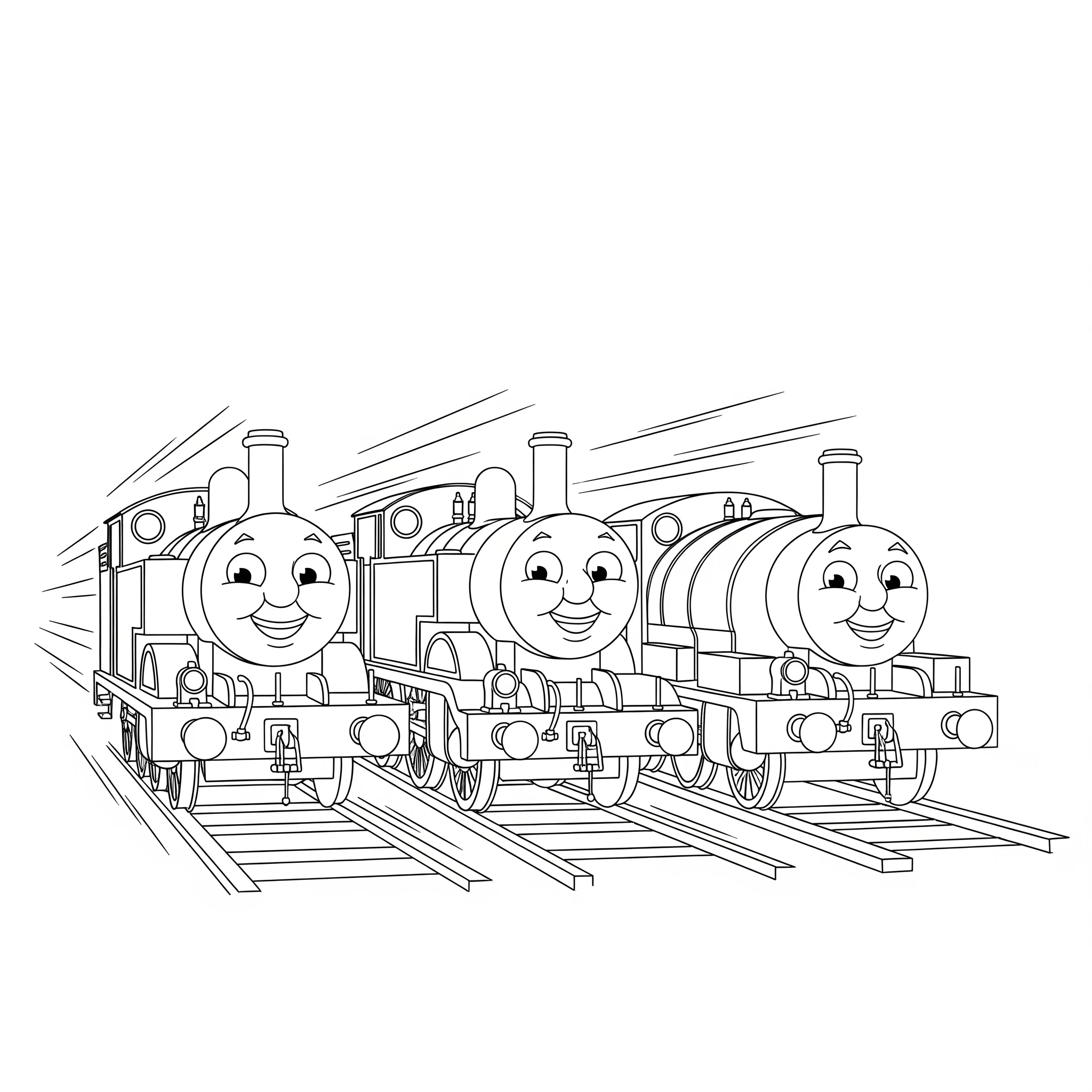coloriage Thomas et Ses Amis de pour enfants