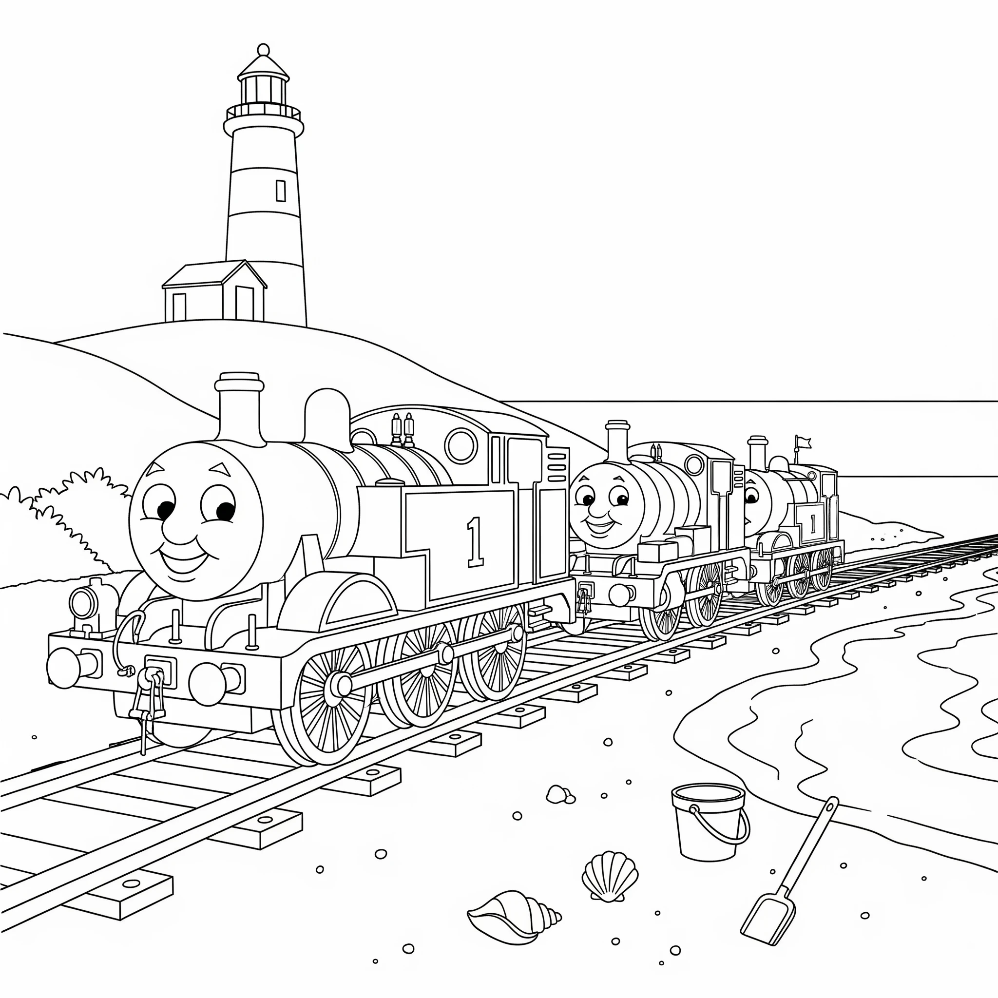 coloriage Thomas et Ses Amis à imprimer pour enfant de 12 ans 1