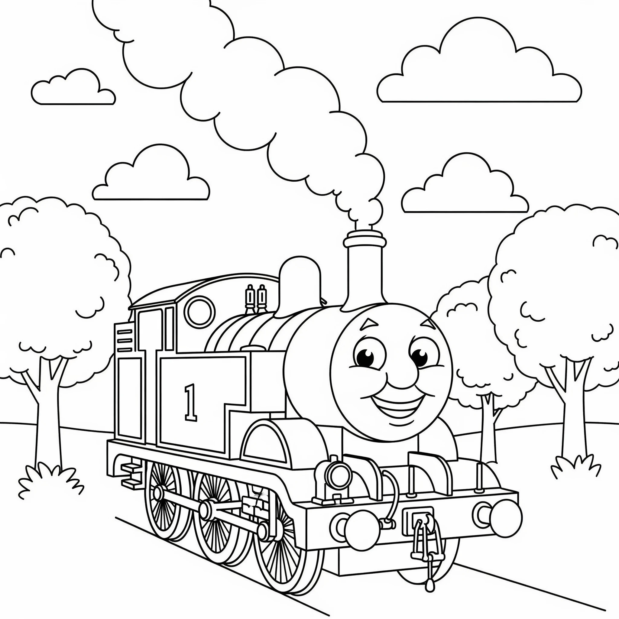 coloriage Thomas et Ses Amis pour enfant de 6 ans