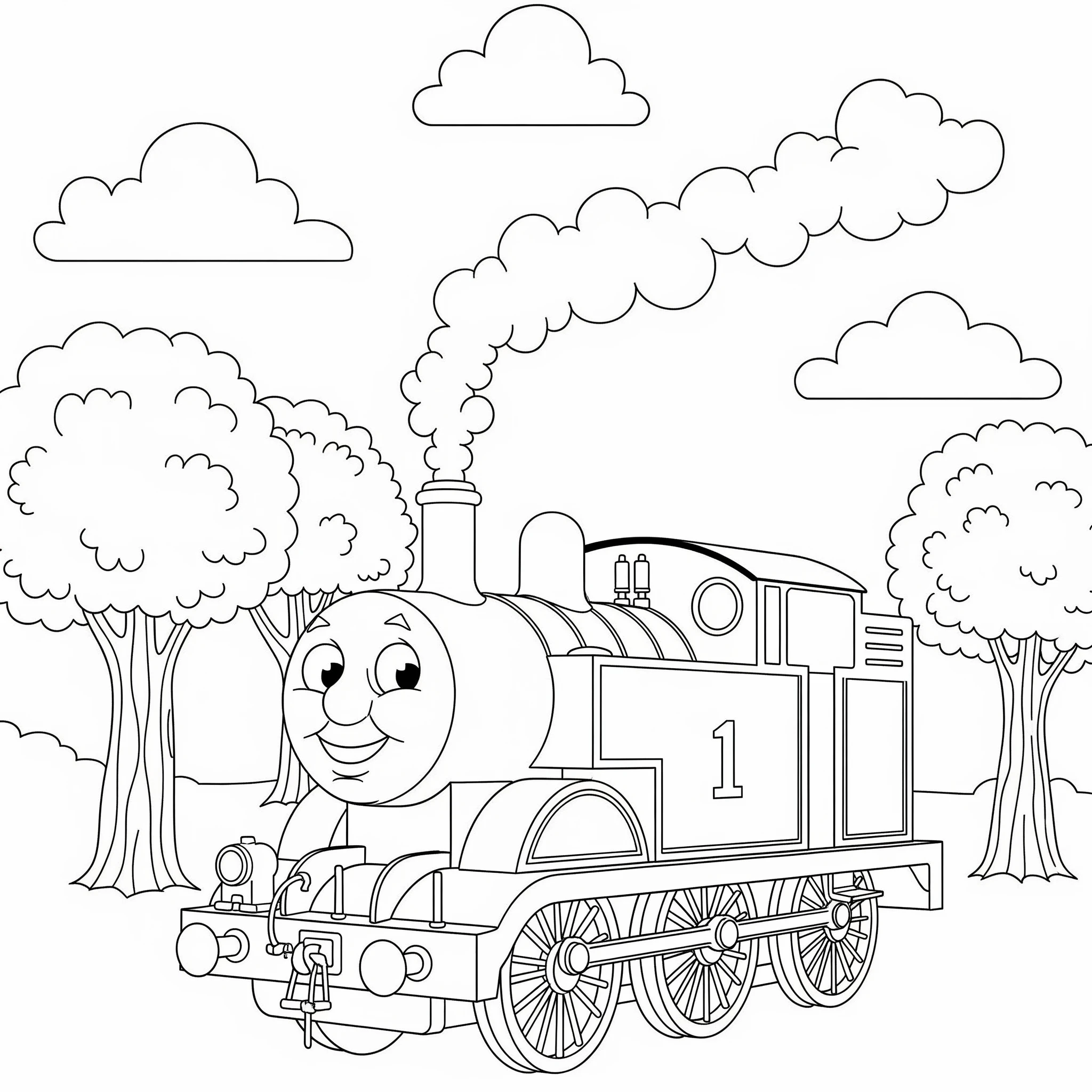 coloriage Thomas et Ses Amis pour enfant 1