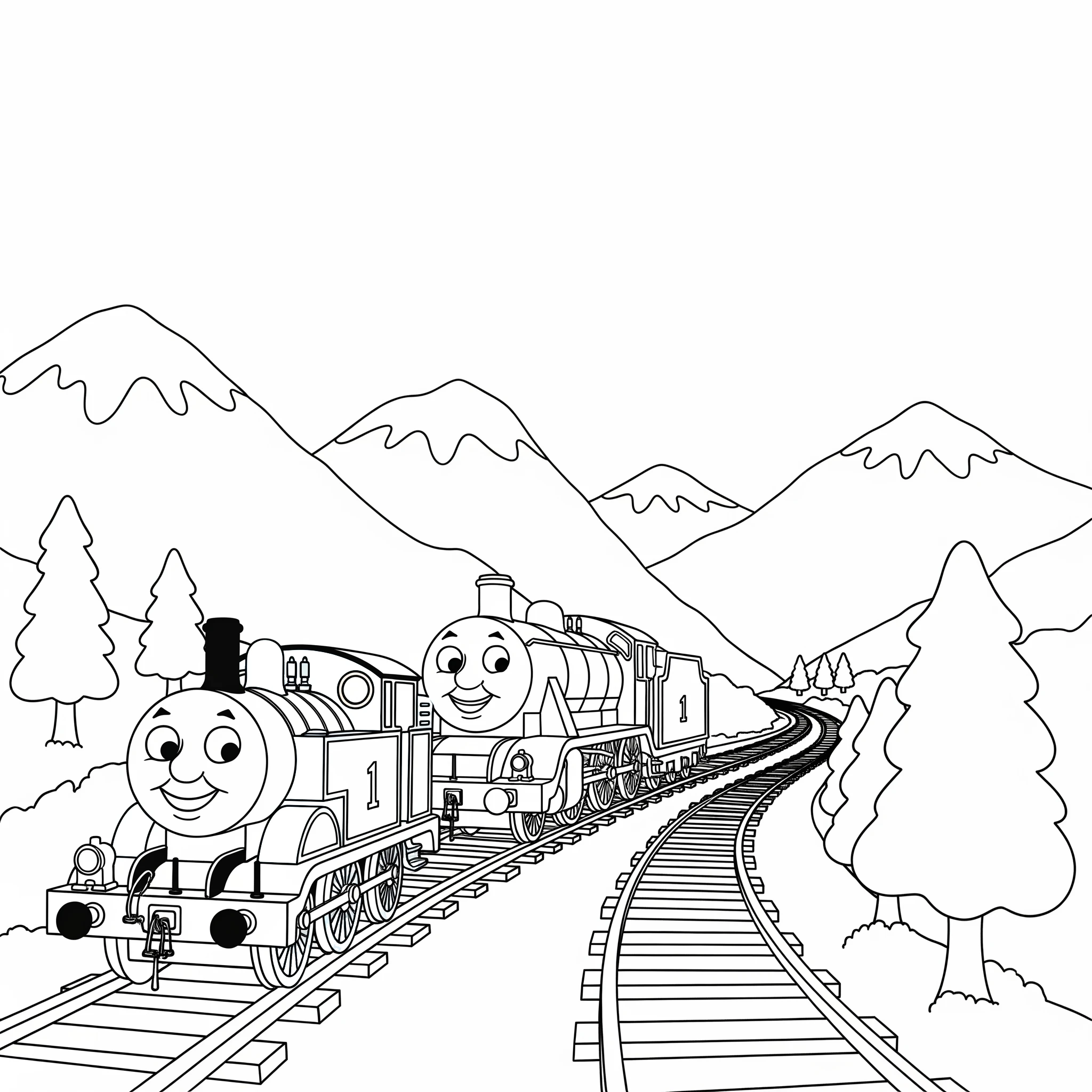 coloriage Thomas et Ses Amis gratuit à imprimer