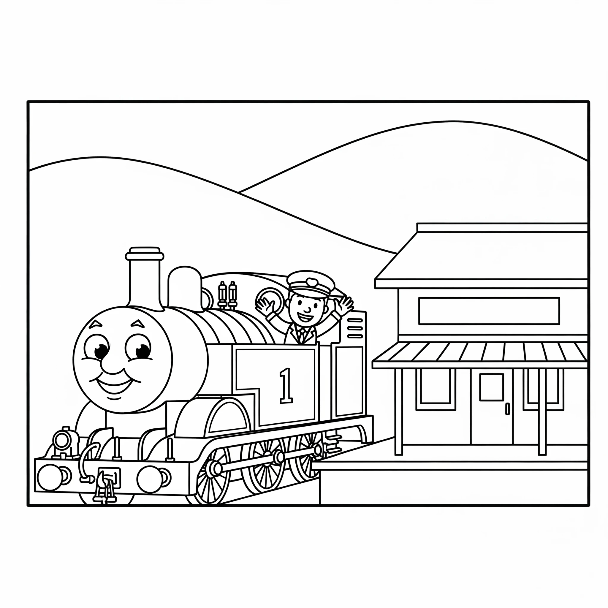 coloriage Thomas et Ses Amis a dessiner et imprimer